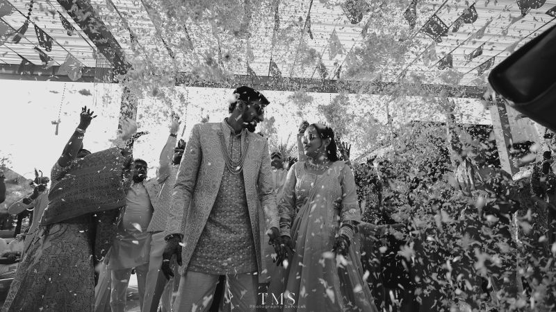 Bride Kavita getting ready wedding shot
